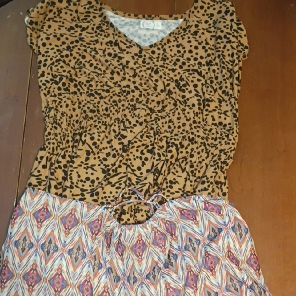 2/$25 Reg Original Price Maurices Polka Dot and Leopard Print Top